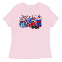 Bubblegum Pink american drink Ladies Tee - RacoonDesign