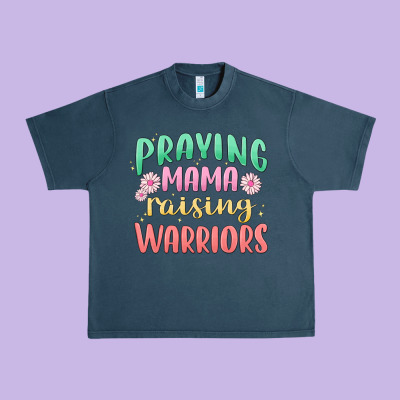Prying Mama Raising Warriors Malia Urban Heavy Tee Designed By Maliassmallbusiness