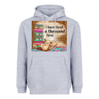 Heather Grey i have lived a thousand lives Heavyweight Hoodie - TumblerDesignByShophia