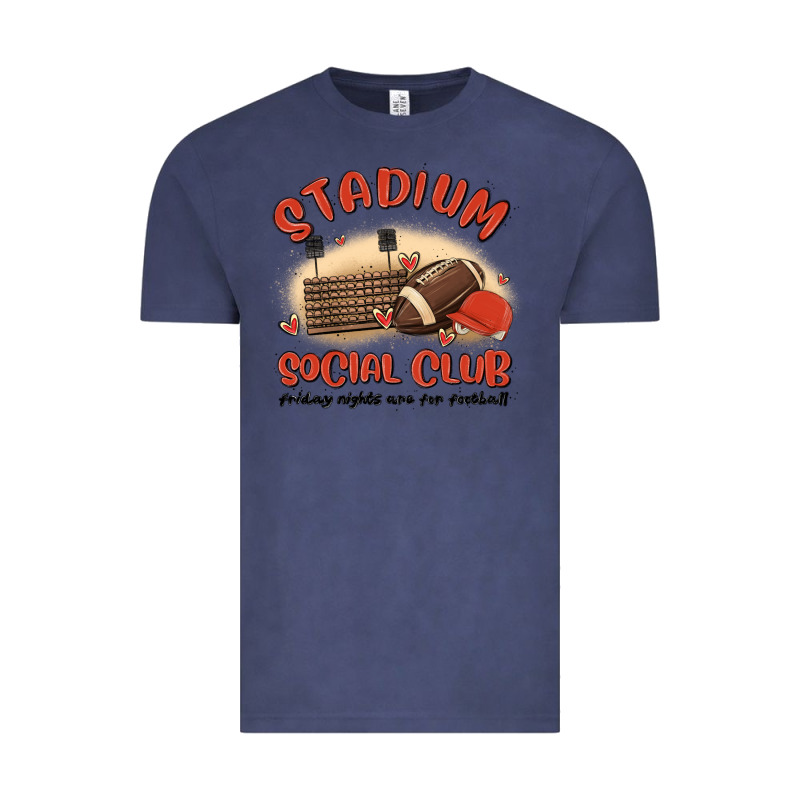 Stadium Social Club Football Vintage Tee by MaliasSmallBusiness | Teevron
