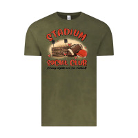 Vintage Olive stadium social club football Vintage Tee - MaliasSmallBusiness