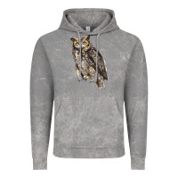 Cloud Rock Great Horned Owl Vintage Hoodie - LillyAllenDesigns