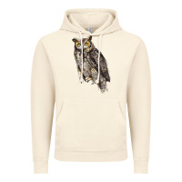 Vintage Artic Great Horned Owl Vintage Hoodie - LillyAllenDesigns