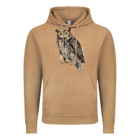 Vintage Camel Great Horned Owl Vintage Hoodie - LillyAllenDesigns