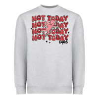 Heather Grey not today cupid Heavyweight Sweatshirt - MaliasSmallBusiness