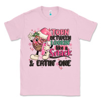 Bubblegum Pink torn between lookin' like a snack and eatin' one Classic Tee - MaliasSmallBusiness