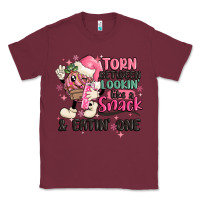 Burgundy torn between lookin' like a snack and eatin' one Classic Tee - MaliasSmallBusiness