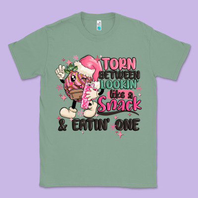 Torn Between Lookin' Like A Snack And Eatin' One Classic Tee Designed By Maliassmallbusiness