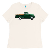 Bone western green truck right side view 1 Ladies Tee - FaDigitalArtStudio