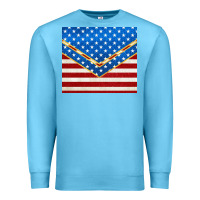 Ocean Blue glitter american flag Premium Sweatshirt - TumblerDesignByShophia