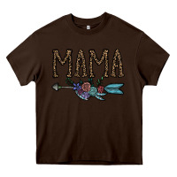 Chocolate Brown mama Heavy Core Tee - CowhideDigitalArt