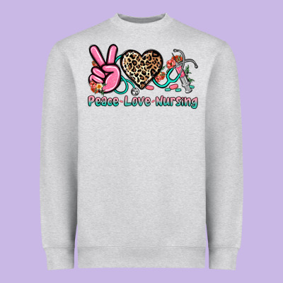 Peace Love Nursing Heavyweight Sweatshirt Designed By Nancycooperartshop