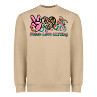 Mushroom peace love nursing Heavyweight Sweatshirt - NancyCooperArtShop