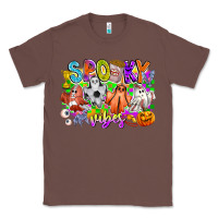 Chestnut Spooky Vibes Ghost Classic Tee - CowhideDigitalArt