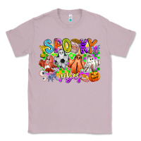 Lilac Spooky Vibes Ghost Classic Tee - CowhideDigitalArt