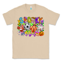 Mushroom Spooky Vibes Ghost Classic Tee - CowhideDigitalArt