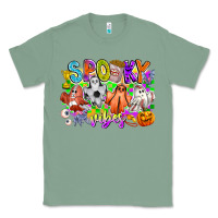 Sage Spooky Vibes Ghost Classic Tee - CowhideDigitalArt