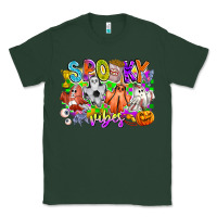 Sports Green Spooky Vibes Ghost Classic Tee - CowhideDigitalArt