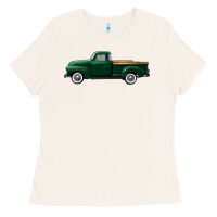 Bone western green truck right side view Ladies Tee - FaDigitalArtStudio