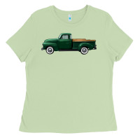 Matcha western green truck right side view Ladies Tee - FaDigitalArtStudio