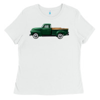 White western green truck right side view Ladies Tee - FaDigitalArtStudio
