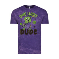 Cloud Purple one lucky dude Vintage Tee - MaliasSmallBusiness