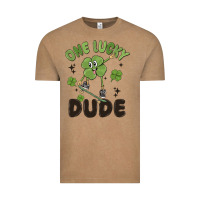 Vintage Coffee one lucky dude Vintage Tee - MaliasSmallBusiness