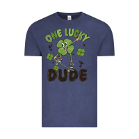 Vintage Denim one lucky dude Vintage Tee - MaliasSmallBusiness