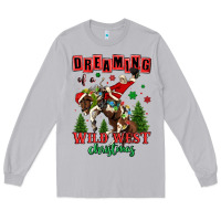 Moon Dust dreaming of a wild west christmas cowboy santa Long Sleeve Tee - MaliasSmallBusiness