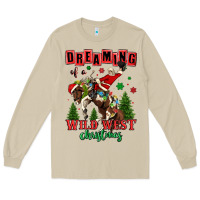 Mushroom dreaming of a wild west christmas cowboy santa Long Sleeve Tee - MaliasSmallBusiness