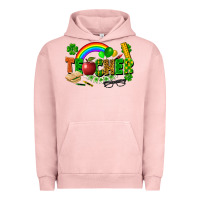 Pigment Salmon teacher st patrick Urban Hoodie - FaDigitalArtStudio
