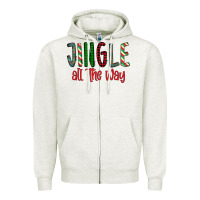 Oatmeal Heather Jingle All The Way Zipper Hoodie - Bettercallsaul