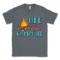 Charcoal Heather life is better by the campfire Classic Tee - MaliasSmallBusiness