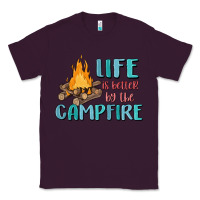 Plum life is better by the campfire Classic Tee - MaliasSmallBusiness