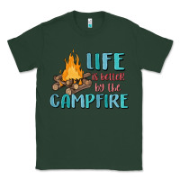 Sports Green life is better by the campfire Classic Tee - MaliasSmallBusiness