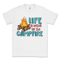 White life is better by the campfire Classic Tee - MaliasSmallBusiness