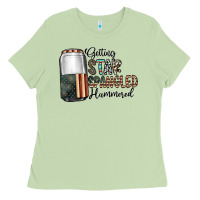 Matcha getting star spangled hammered Ladies Tee - CowhideDigitalArt
