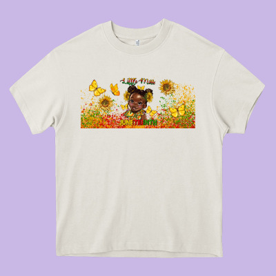 Juneteenth Little Miss Libbey Glass Heavy Core Tee Designed By Hra Design Shop