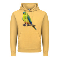 Vintage Mustard Neophema Parrot Vintage Hoodie - LillyAllenDesigns