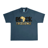 Midnight Navy black excellence Urban Heavy Tee - MaliasSmallBusiness