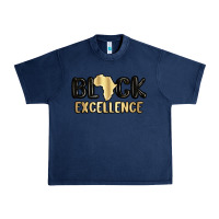 Navy black excellence Urban Heavy Tee - MaliasSmallBusiness