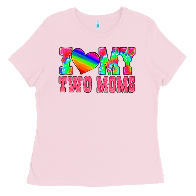 I Love My Two Moms Ladies Tee by HRA Design Shop | Teevron