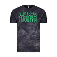 Cloud Black one lucky mama Vintage Tee - MaliasSmallBusiness
