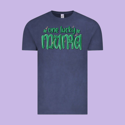 One Lucky Mama Vintage Tee Designed By Maliassmallbusiness