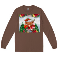 Chestnut christmas cow Long Sleeve Tee - MaliasSmallBusiness