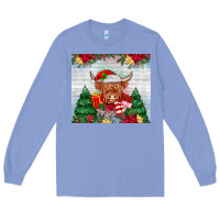 Colony Blue christmas cow Long Sleeve Tee - MaliasSmallBusiness