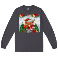 Smoke christmas cow Long Sleeve Tee - MaliasSmallBusiness