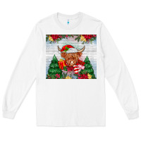 White christmas cow Long Sleeve Tee - MaliasSmallBusiness