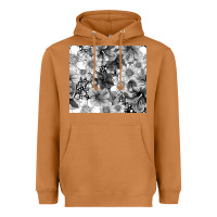 Meerkat black and white floral Heavyweight Hoodie - TumblerDesignByShophia