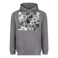 Storm black and white floral Heavyweight Hoodie - TumblerDesignByShophia